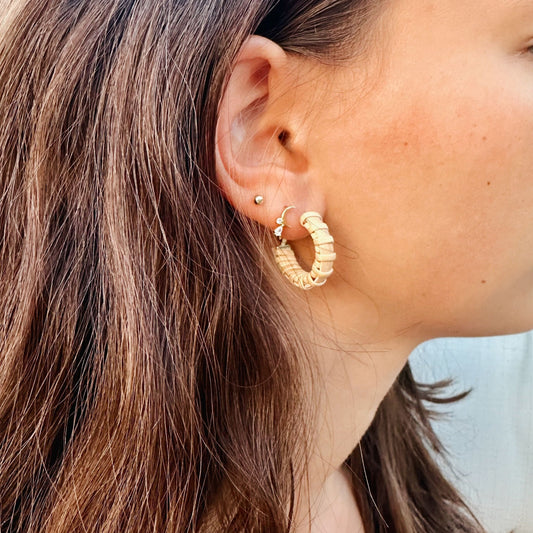 Medium Woven Hoop Earrings